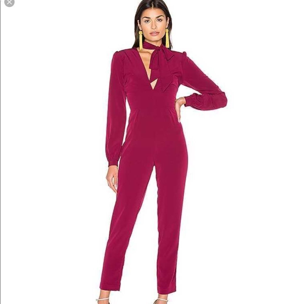Majorelle Bella Jumpsuit in Berry NWT